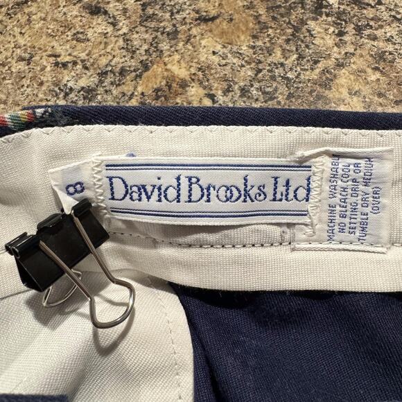 David Brooks Pants Vintage Chino Sailboat Preppy Nautical Coastal Grandma Blue 8 - Picture 2 of 5